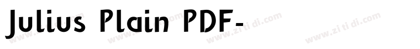 Julius Plain PDF字体转换